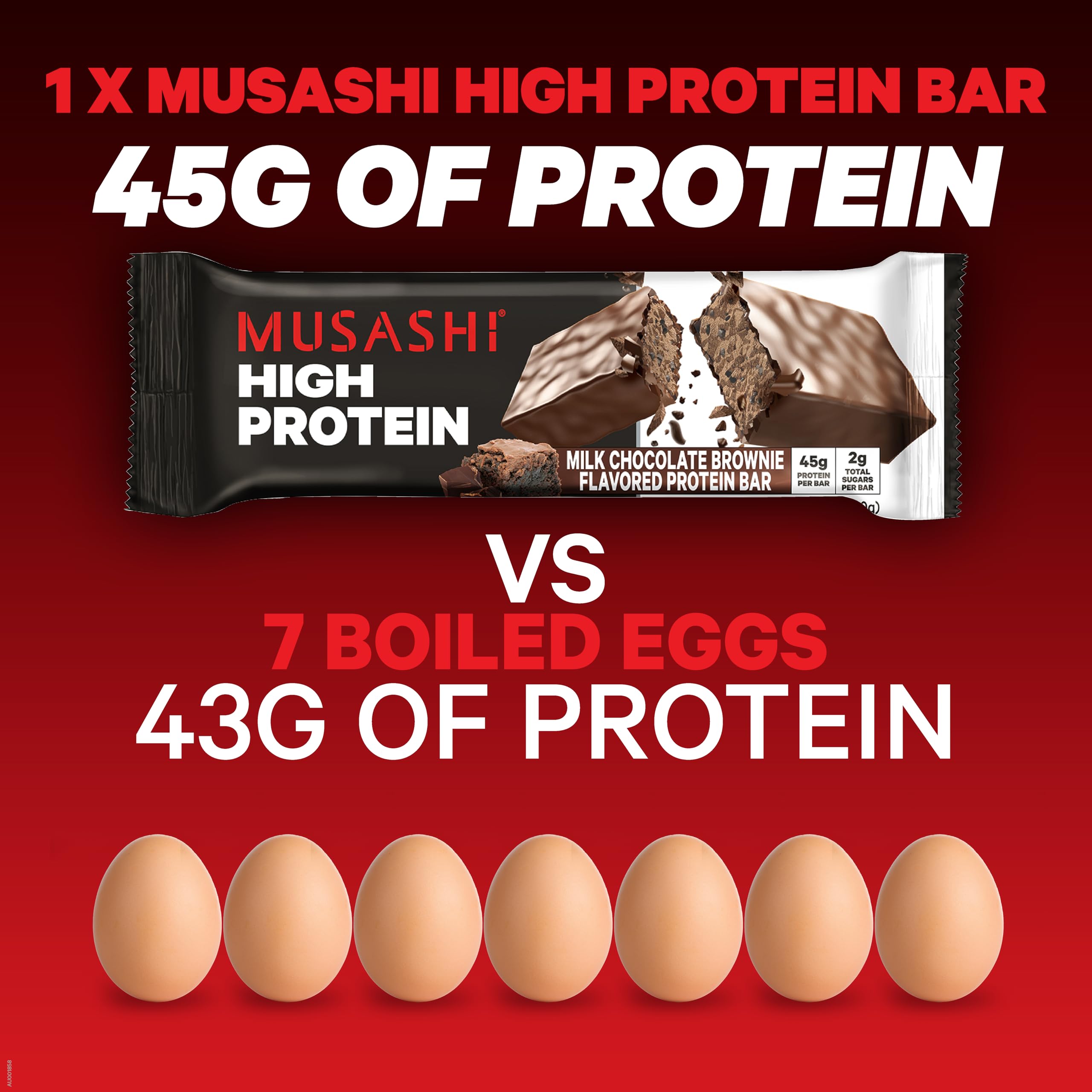Musashi high-protein bar travel pack display for convenient fueling.