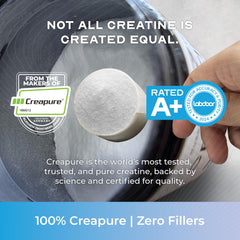 Muscle Feast Creapure creatine powder scoop ready for daily use.