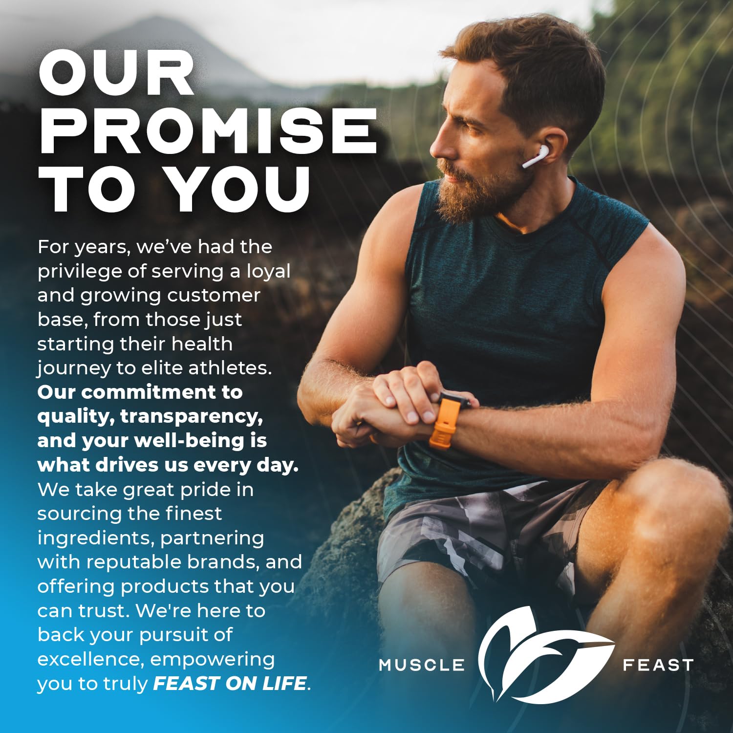 Muscle Feast HBCD ingredients panel highlights all-natural, no artificial additives.