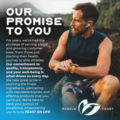Muscle Feast HBCD ingredients panel highlights all-natural, no artificial additives.