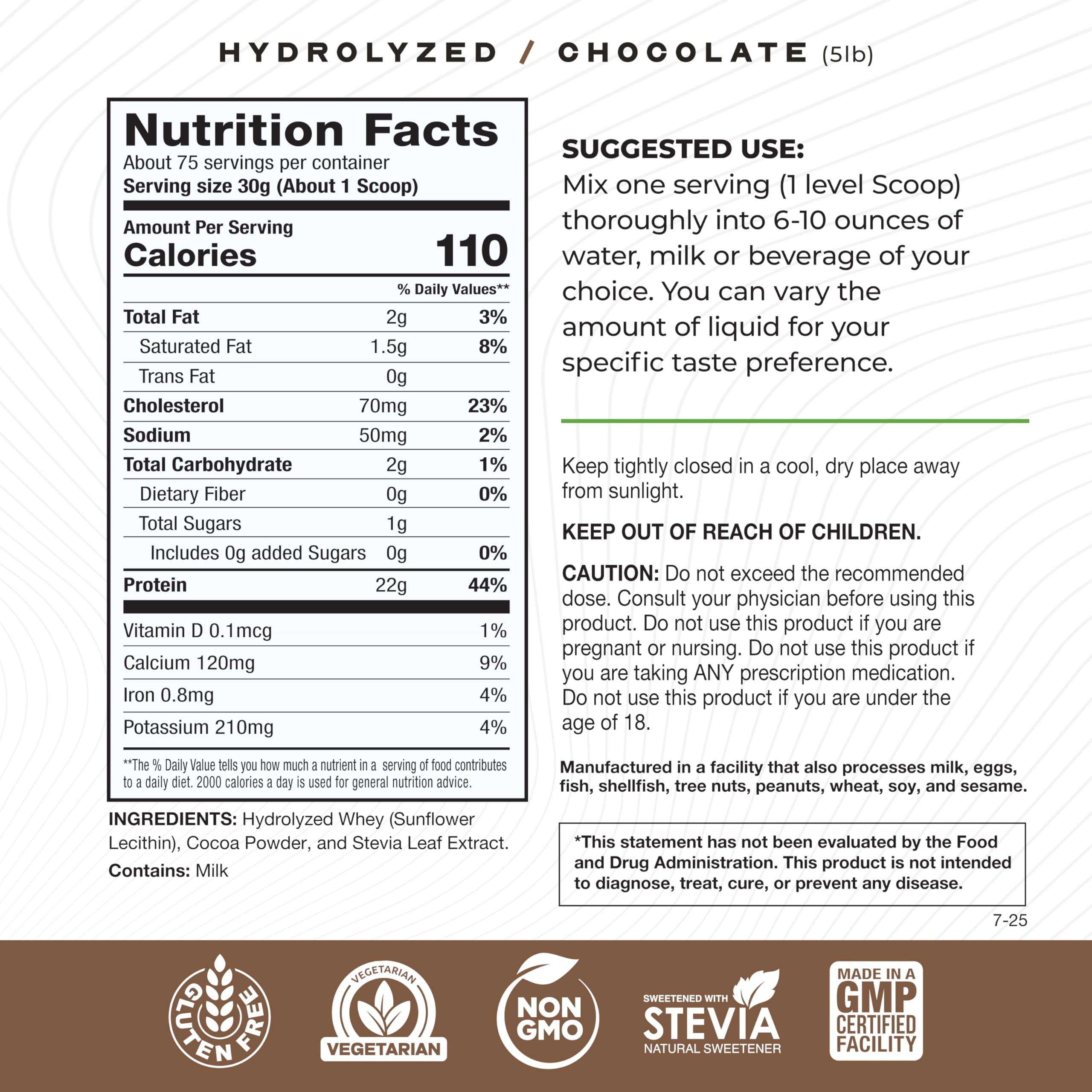 Muscle Feast Hydrolyzed Whey Protein Scoop—easy serving to support quick mixing after workouts.