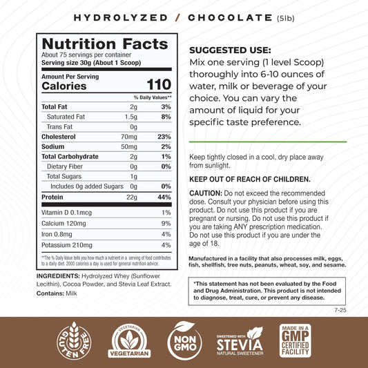 Muscle Feast Hydrolyzed Whey Protein Scoop—easy serving to support quick mixing after workouts.