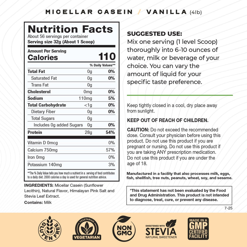 Muscle Feast micellar casein scoop for easy post-workout shakes