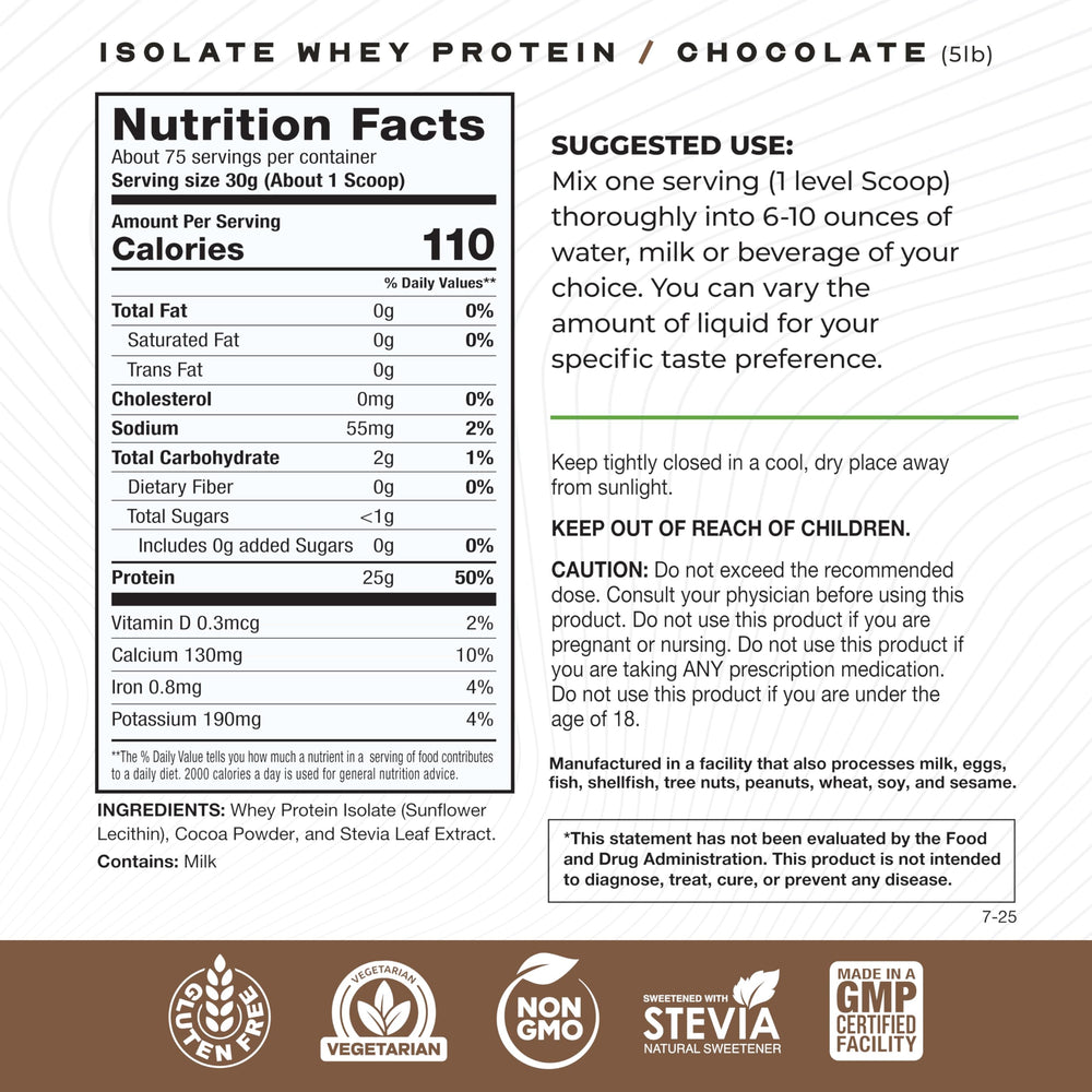 Muscle Feast whey isolate chocolate close-up highlights flavor and mixability