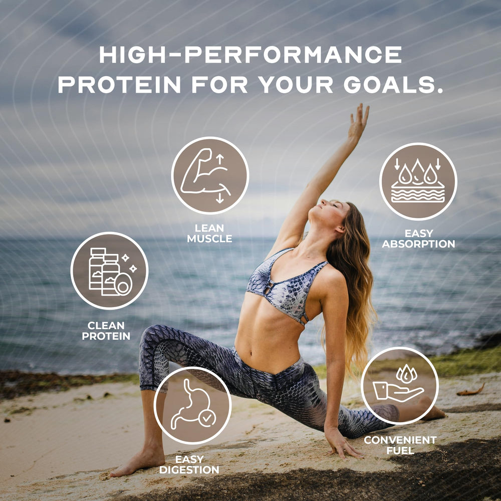 Muscle Feast whey isolate powder being stirred for smooth texture