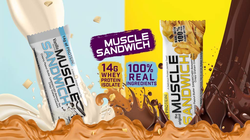 Muscle Foods Muscle Sandwich Bar coating detail – silky shell and crunchy texture.