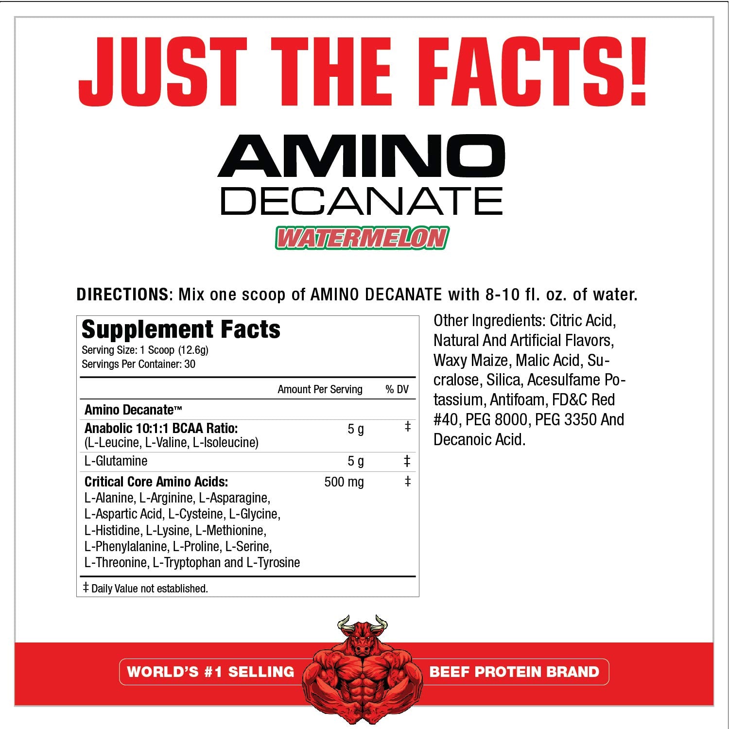 Shaker with MuscleMeds Amino Decanate Watermelon being mixed.