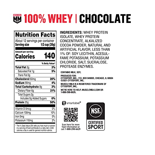 Muscle Milk shake idea with oats for a balanced breakfast.