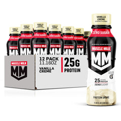 Muscle Milk Genuine vanilla creme bottle for on-the-go protein.