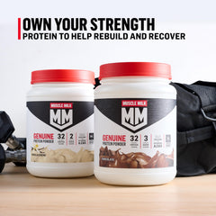 Muscle Milk Genuine Protein Powder blend overview showing multisource protein mix.