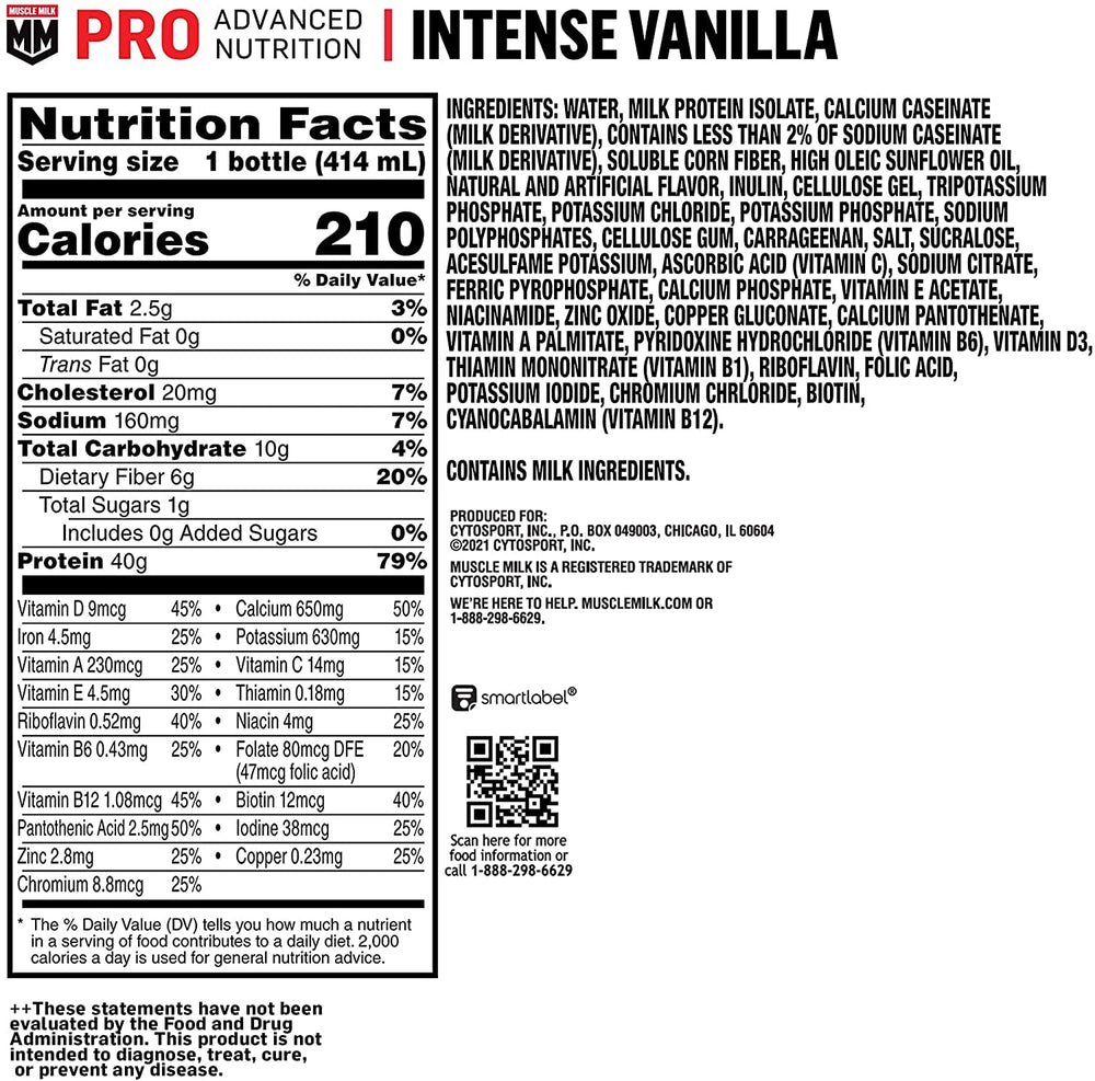 Muscle Milk Pro vanilla pour illustrating easy on-the-go protein boost