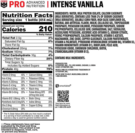 Muscle Milk Pro vanilla pour illustrating easy on-the-go protein boost
