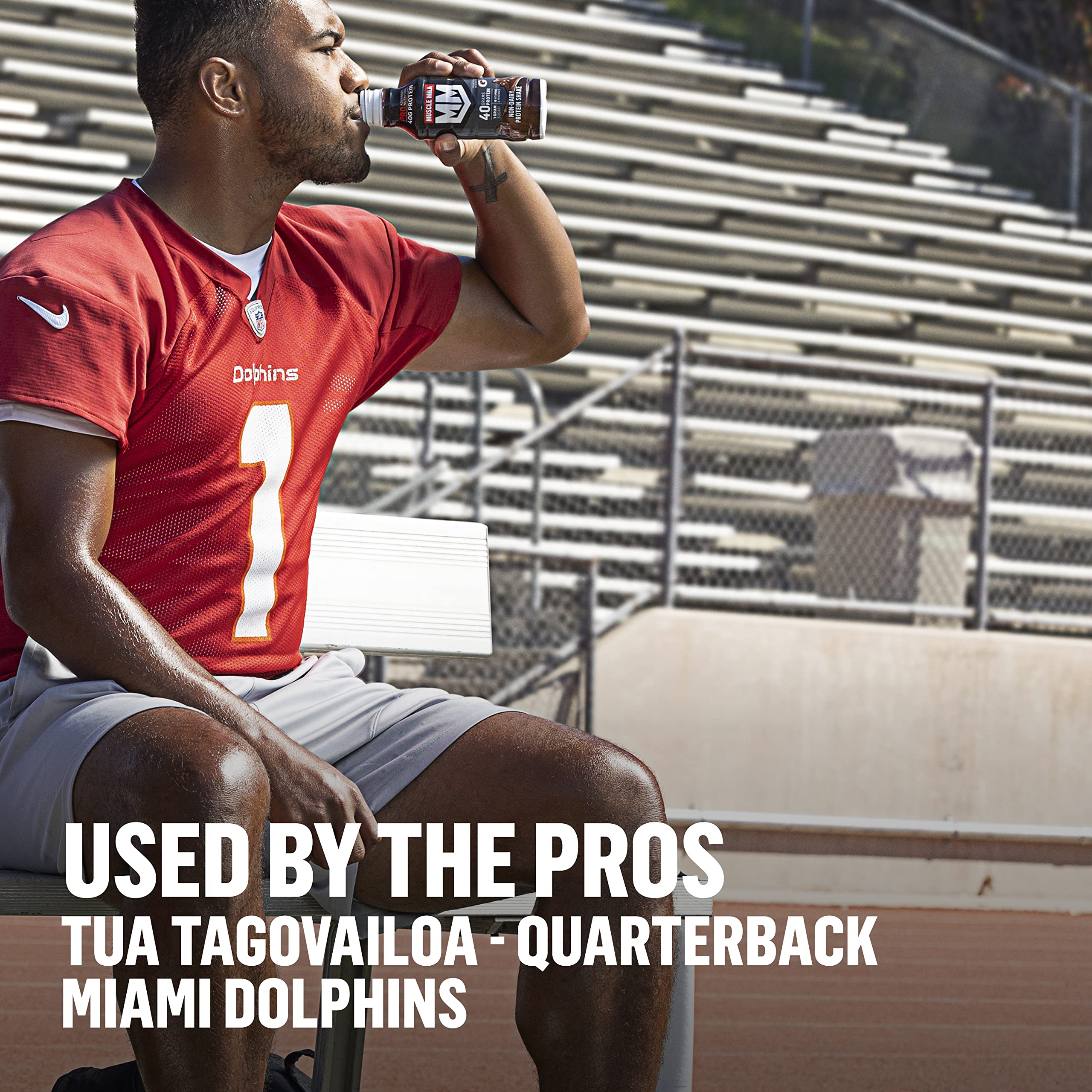 Muscle Milk Pro Intense Vanilla nutrition label highlights 32g protein.