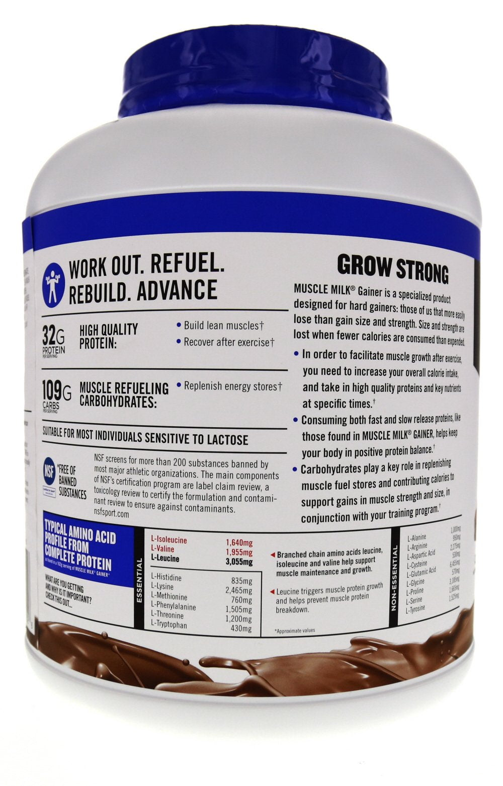Muscle Milk Pro Series Gainer chocolate shake shown as a tasty recovery option