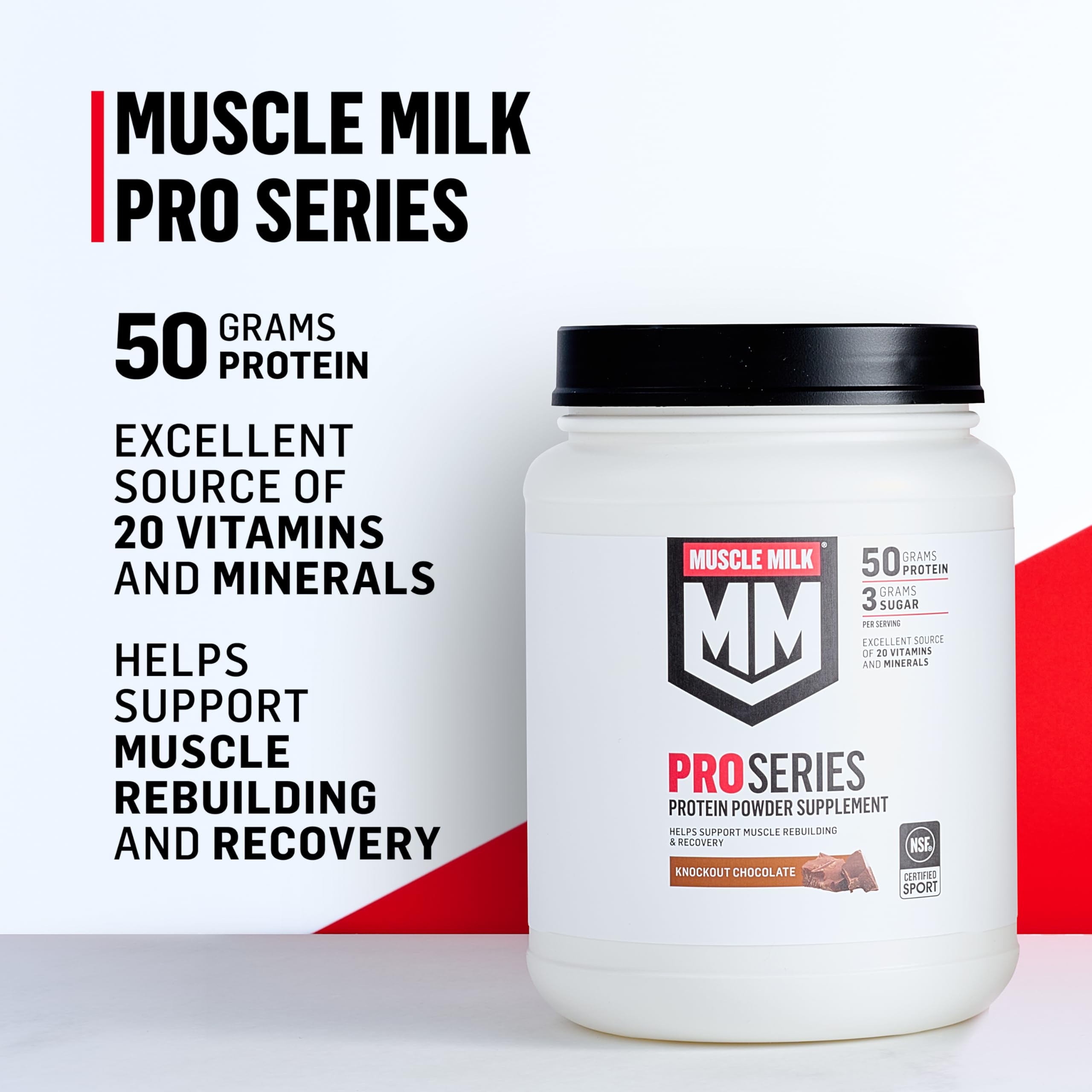 Muscle Milk Pro Series Intense Vanilla shake in a glass, creamy vanilla flavor