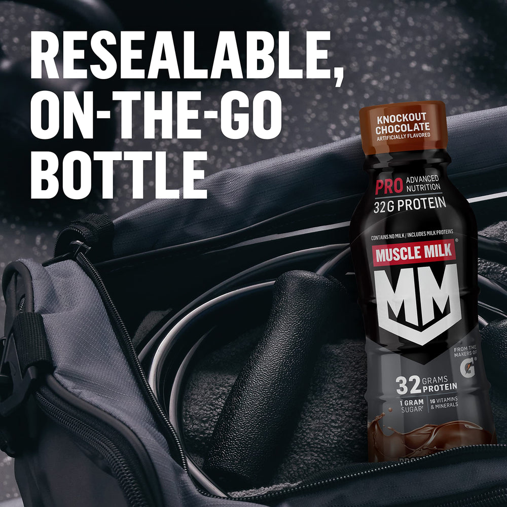 Muscle Milk Pro Series Cookies-n-Creme scoop-ready container.
