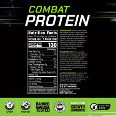 MusclePharm Combat Horchata shake glass ready for post-workout refresh