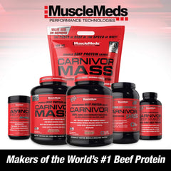 MuscleMeds Carnivor after-workout use suggests muscle recovery support.