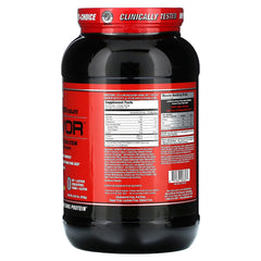 MuscleMeds Carnivor bottle showing label with 23 g protein per serving.