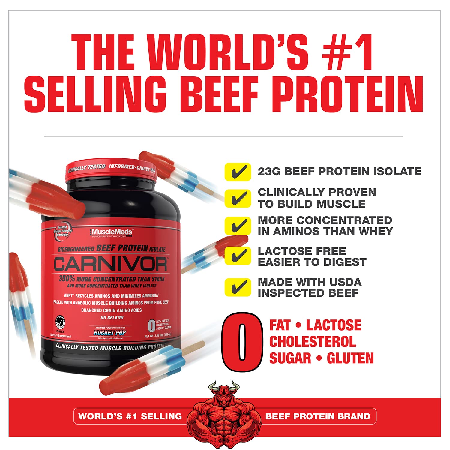 Product label displays amino acid profile and allergen-free notes