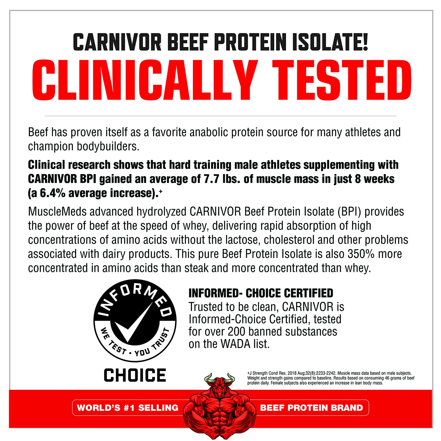 MuscleMeds CARNIVOR shake in a shaker shows smooth post-workout texture