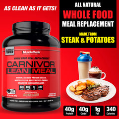 MuscleMeds Carnivor Lean Meal mocha latte shake poured for a refreshing meal replacement