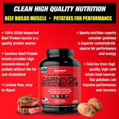 MuscleMeds Carnivor Lean Meal white potato source highlighting clean carbs