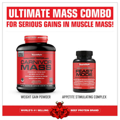 MuscleMeds Carnivor Mass ingredients with beef protein and BCAAs