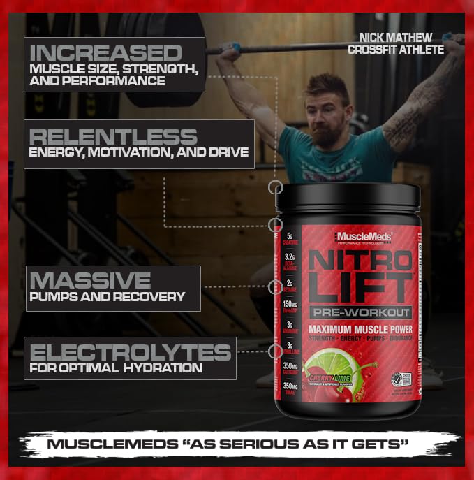 Athlete using Nitro Lift pre-workout for energy and focus during training