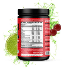Nitro Lift powder scoop showing a precise serving for workouts