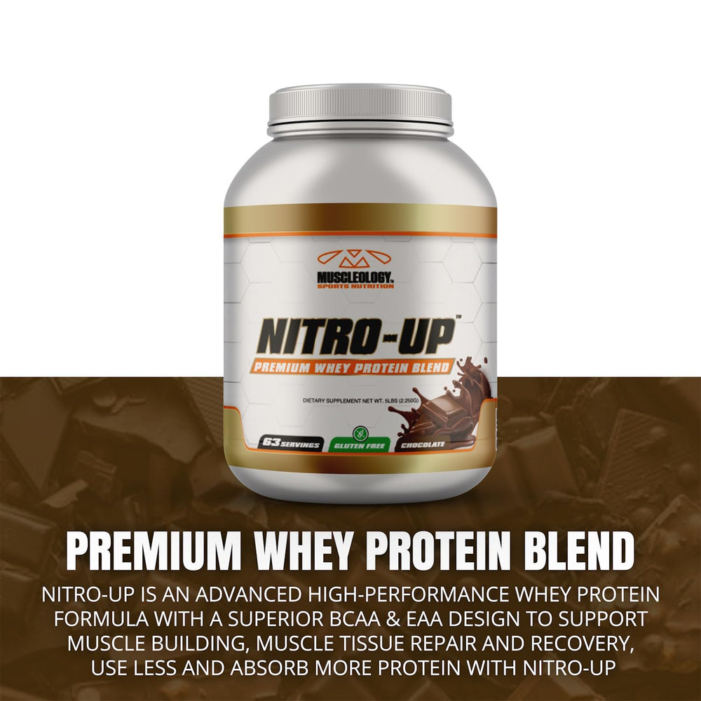 Muscleology Nitro-Up cookies-and-cream powder adds indulgence to training days.
