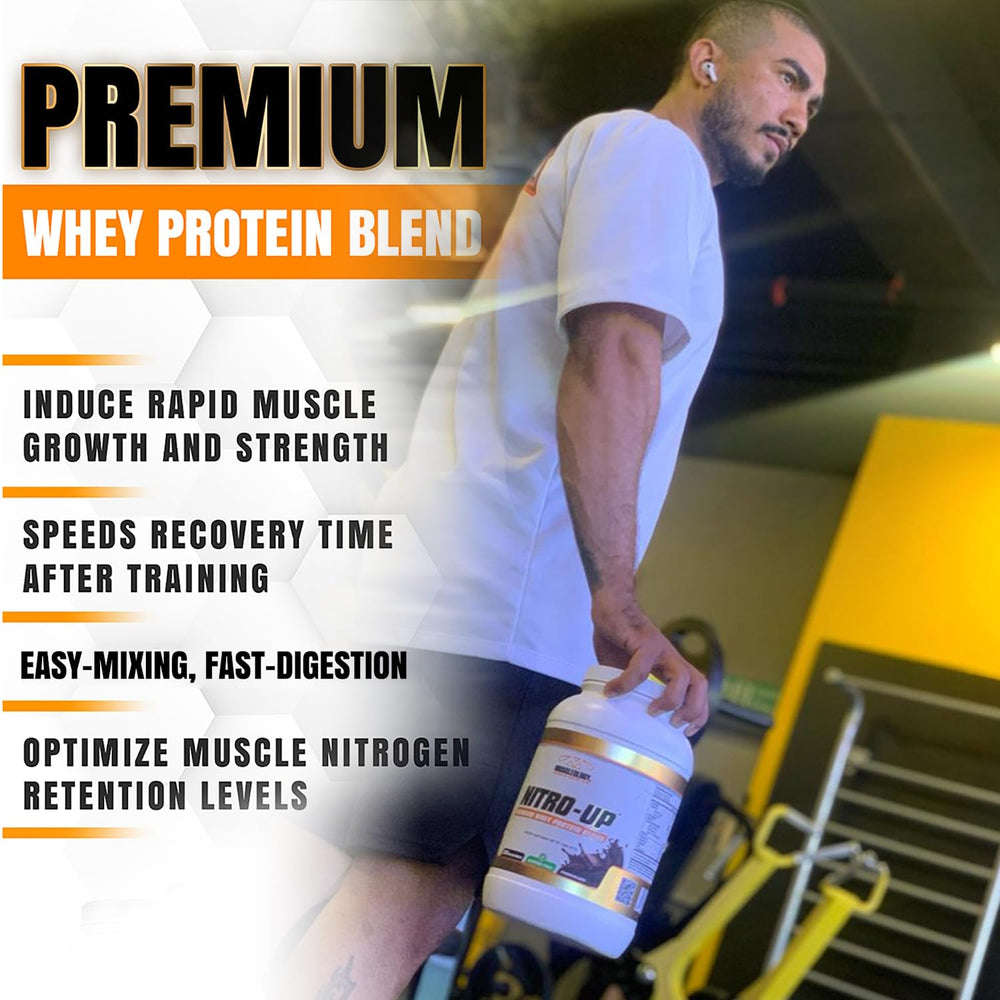 Muscleology Nitro-Up post-workout shake for after training sessions.