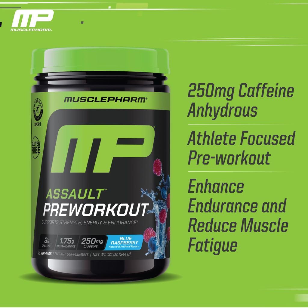 MusclePharm Assault ingredients label showing active compounds