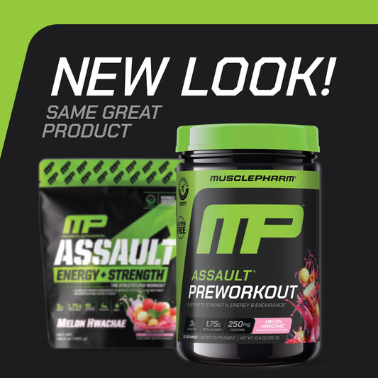 MusclePharm Assault scoop for precise serving before workouts
