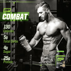 MusclePharm Combat Protein Powder ingredients panel promotes diverse amino acid profile