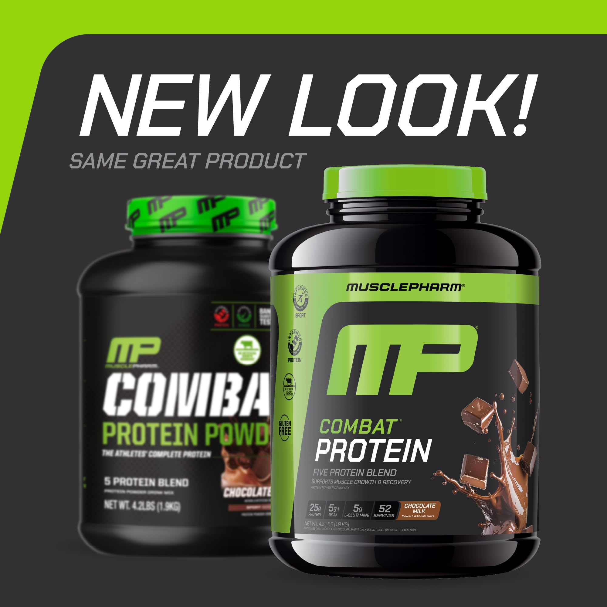 MusclePharm Combat Protein Powder in a shaker for quick pre-workout fuel.