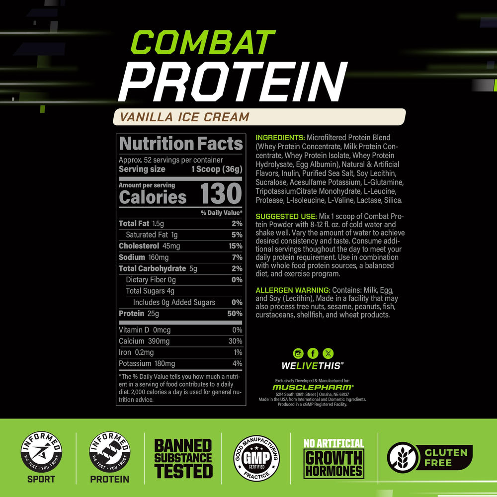 Close-up on Vanilla label details emphasizing ingredients and nutrition information.