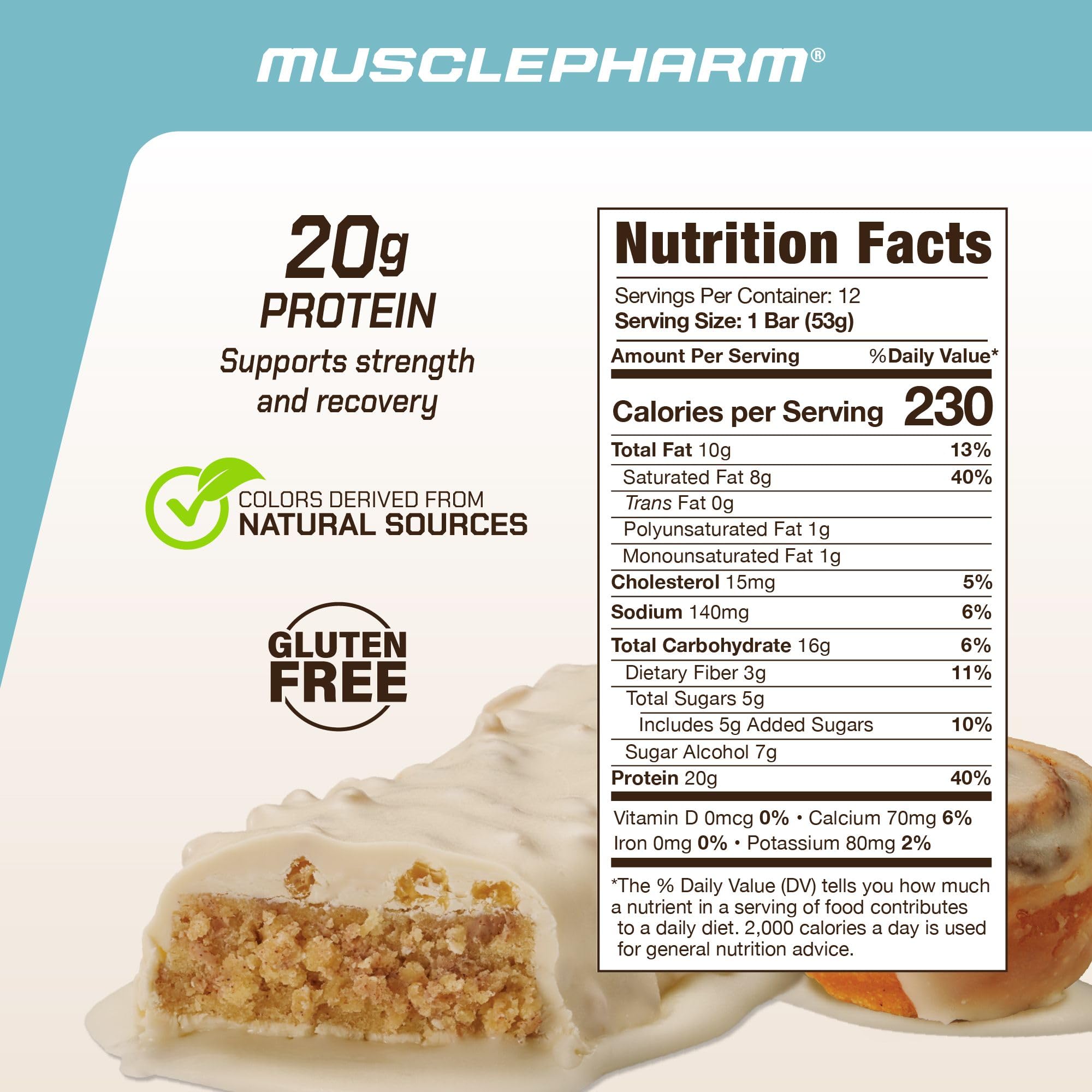 MusclePharm Combat Ready bar texture soft-baked and crispy for satisfying snack moments.