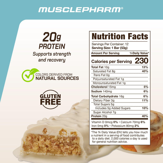 MusclePharm Combat Ready bar texture soft-baked and crispy for satisfying snack moments.