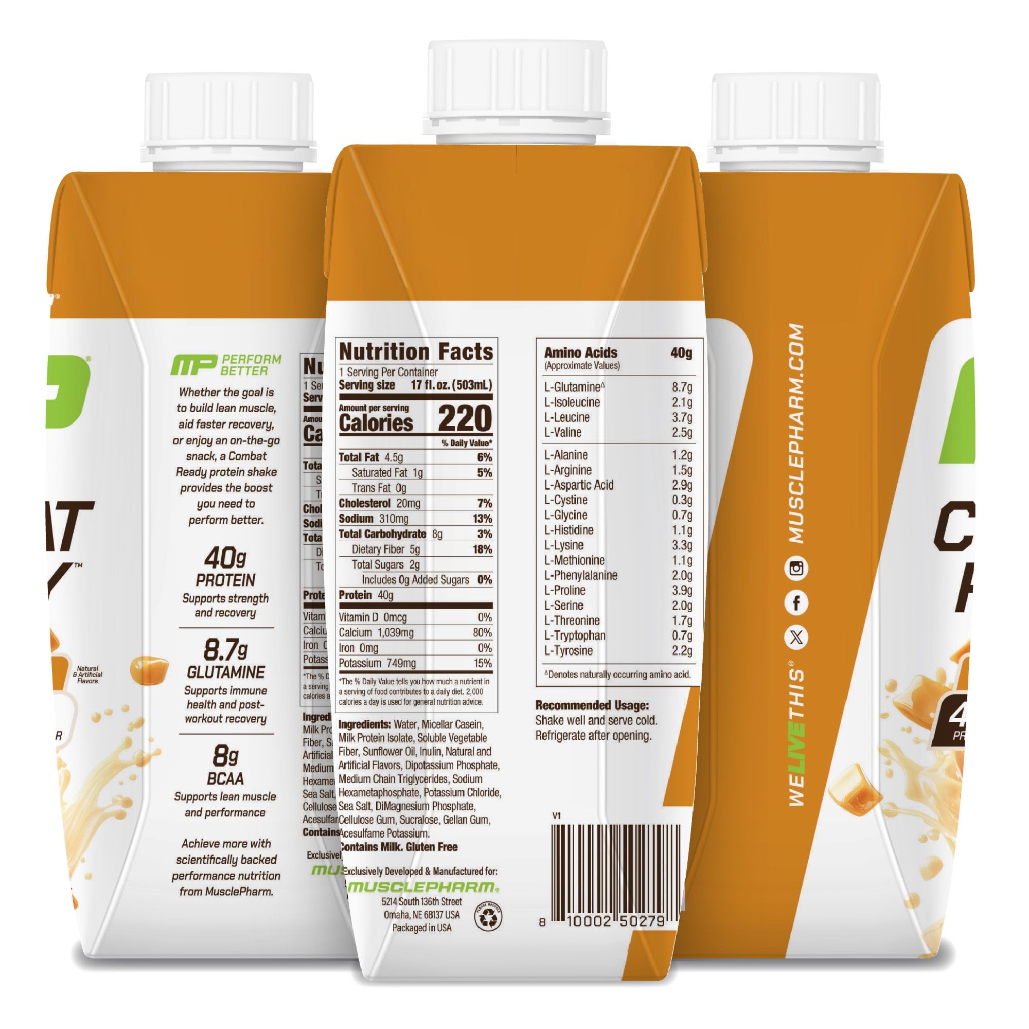 MusclePharm Combat Ready on-the-go bottle for post-workout fueling