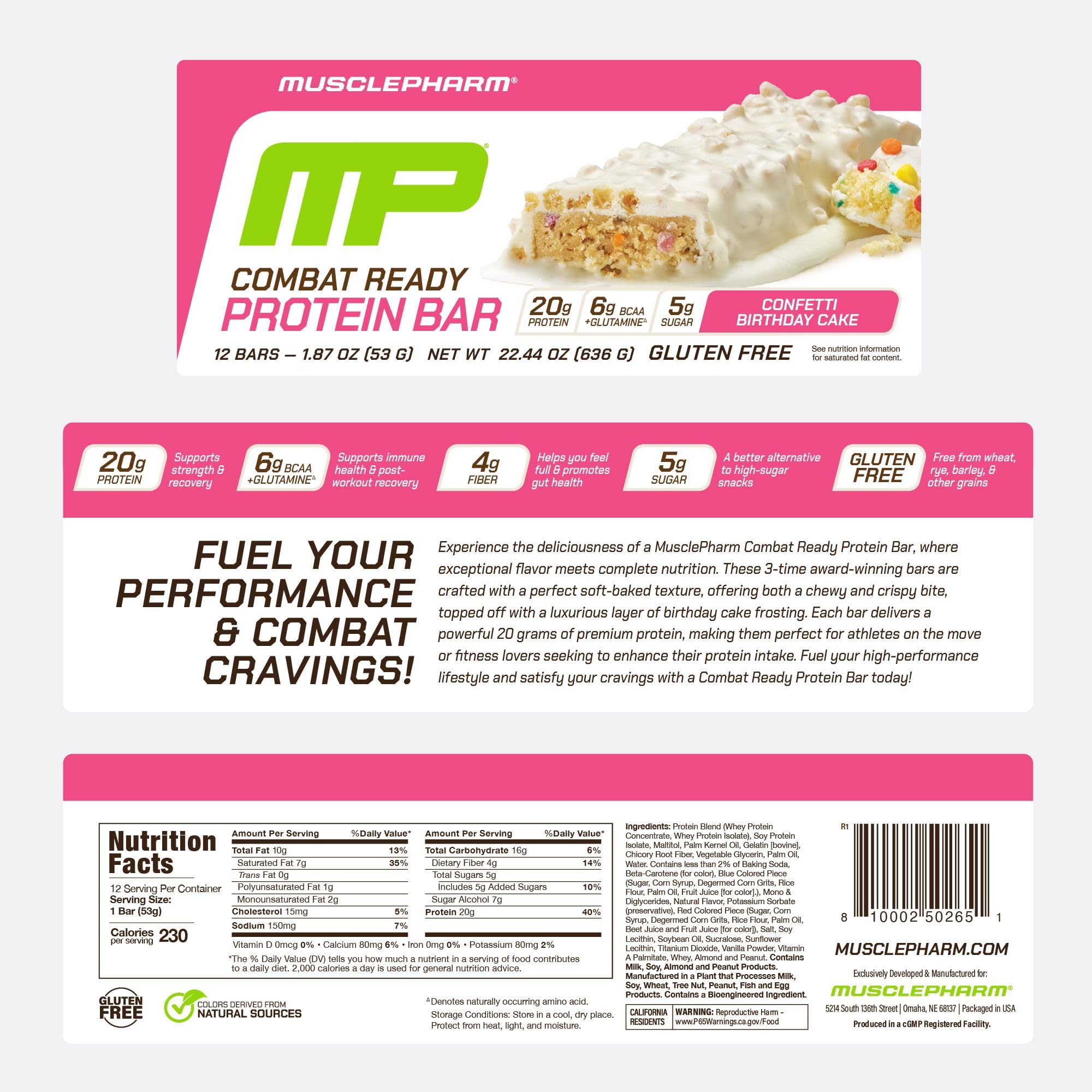 MusclePharm Combat Ready bar in athlete hands signals on-the-go fueling