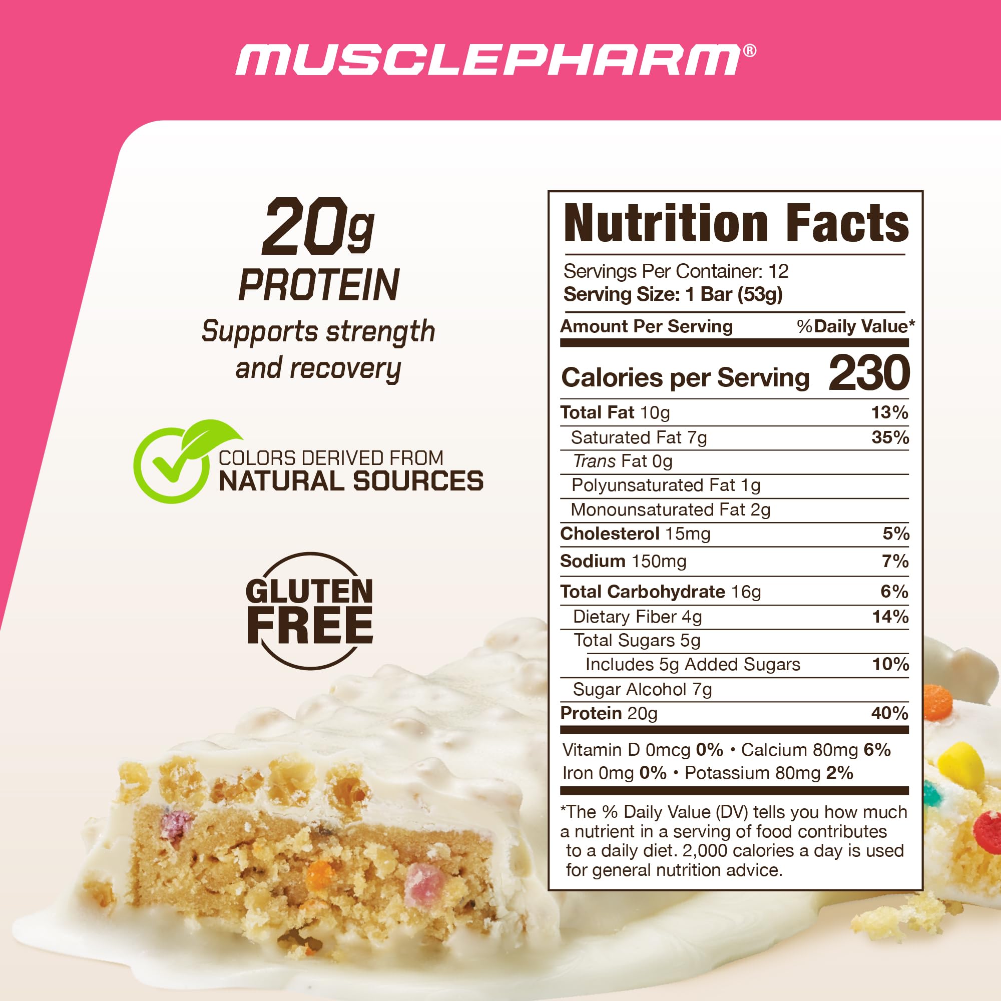 MusclePharm Combat Ready bar unwrap showcasing convenient gluten-free protein