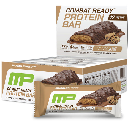 MusclePharm Combat Sport Bar package front, ideal for pre-workout fueling.