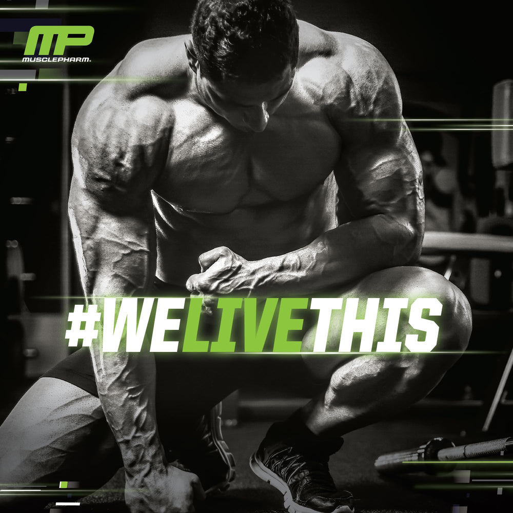 Mug featuring MusclePharm Combat Whey Cappuccino branding