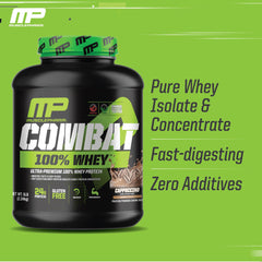 Shake with MusclePharm Combat Whey Cappuccino delivering a creamy caffeinated shake