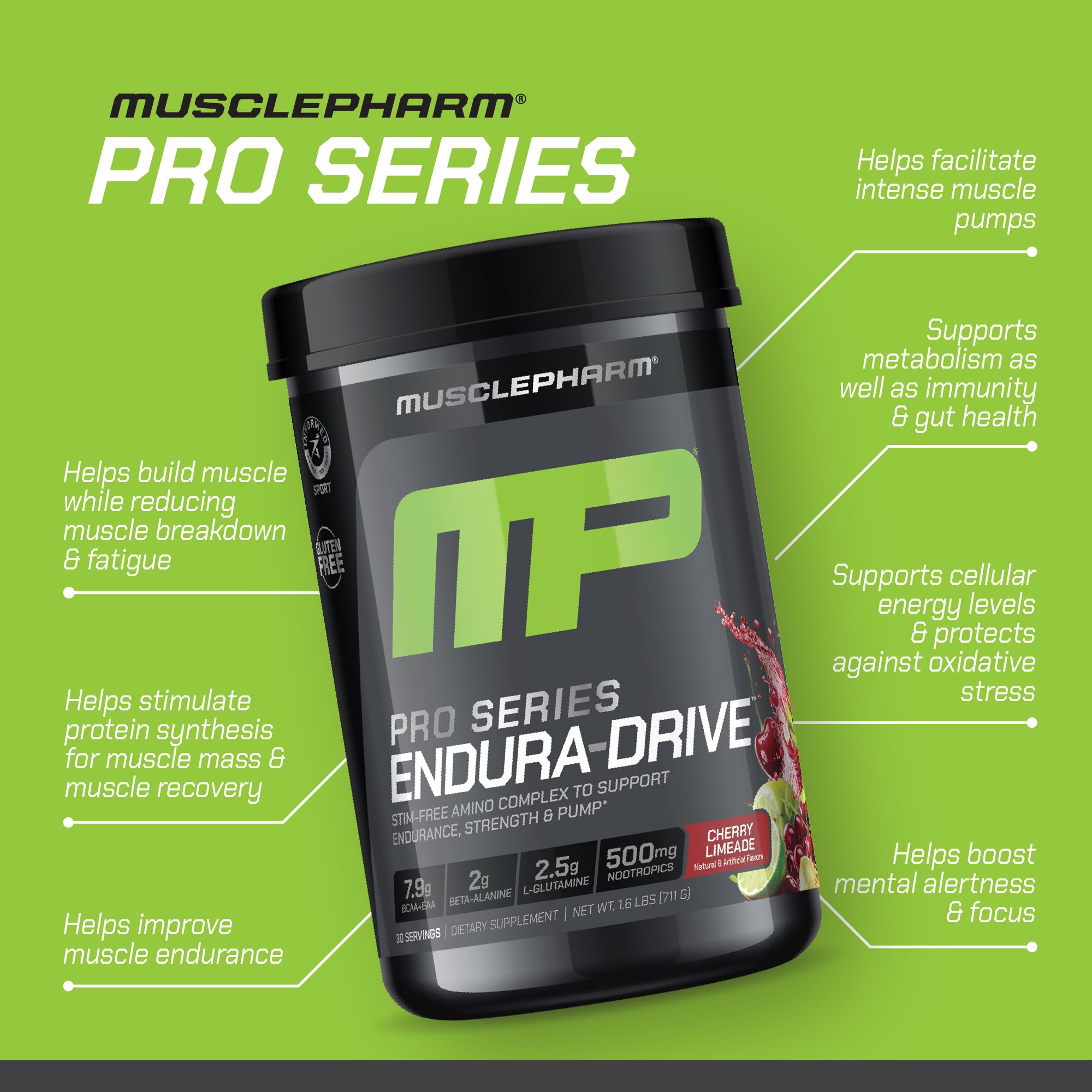 MusclePharm Endura-Drive glass and blender bottle mixing powder for a smooth drink.