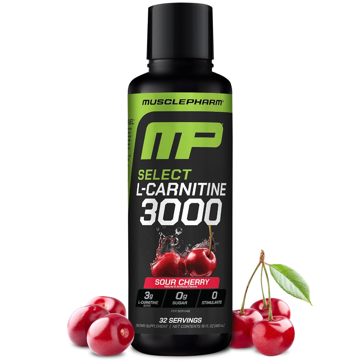 MusclePharm L-Carnitine 3000 bottle pour boosts stimulant-free energy