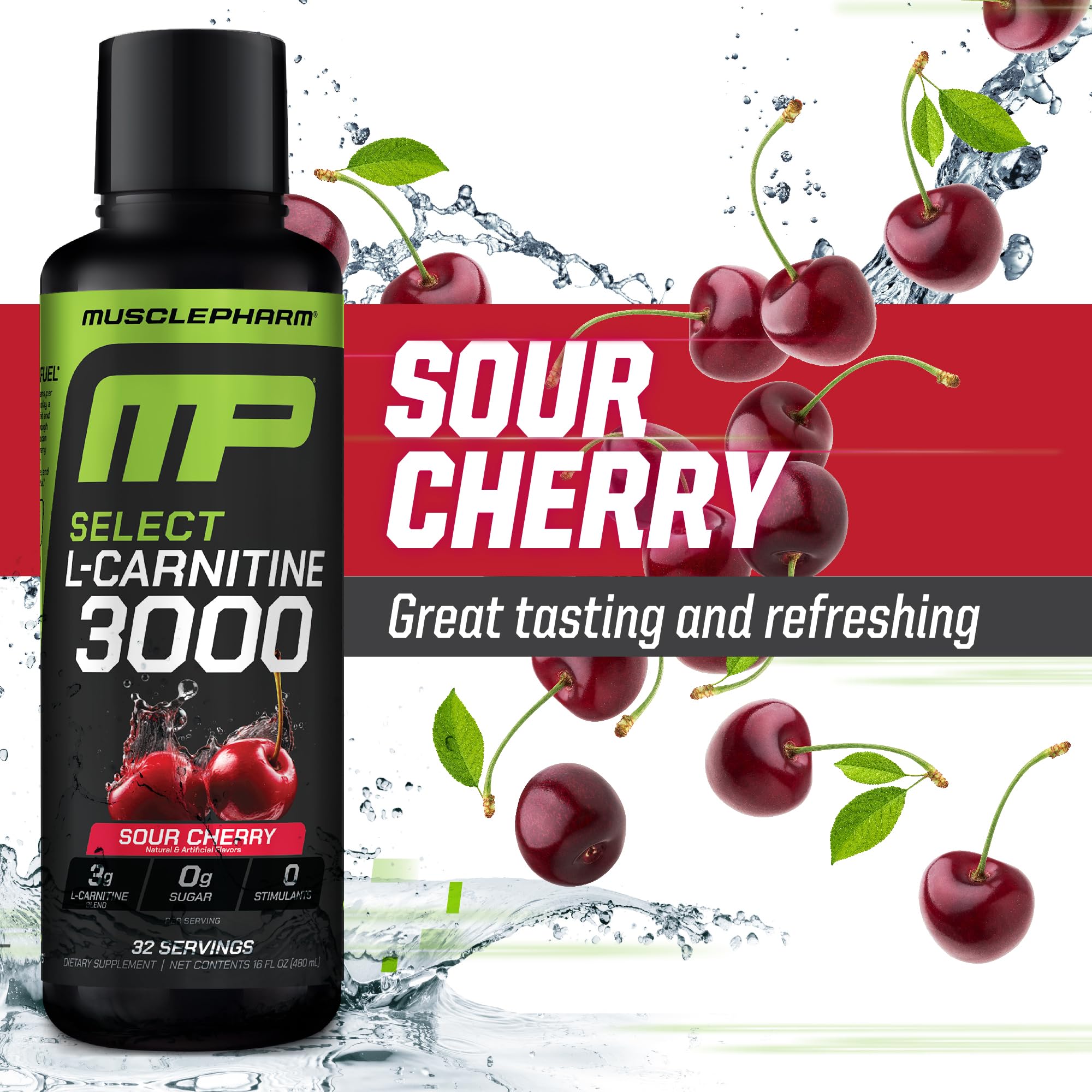 MusclePharm L-Carnitine 3000 label front emphasizes keto-friendly formula
