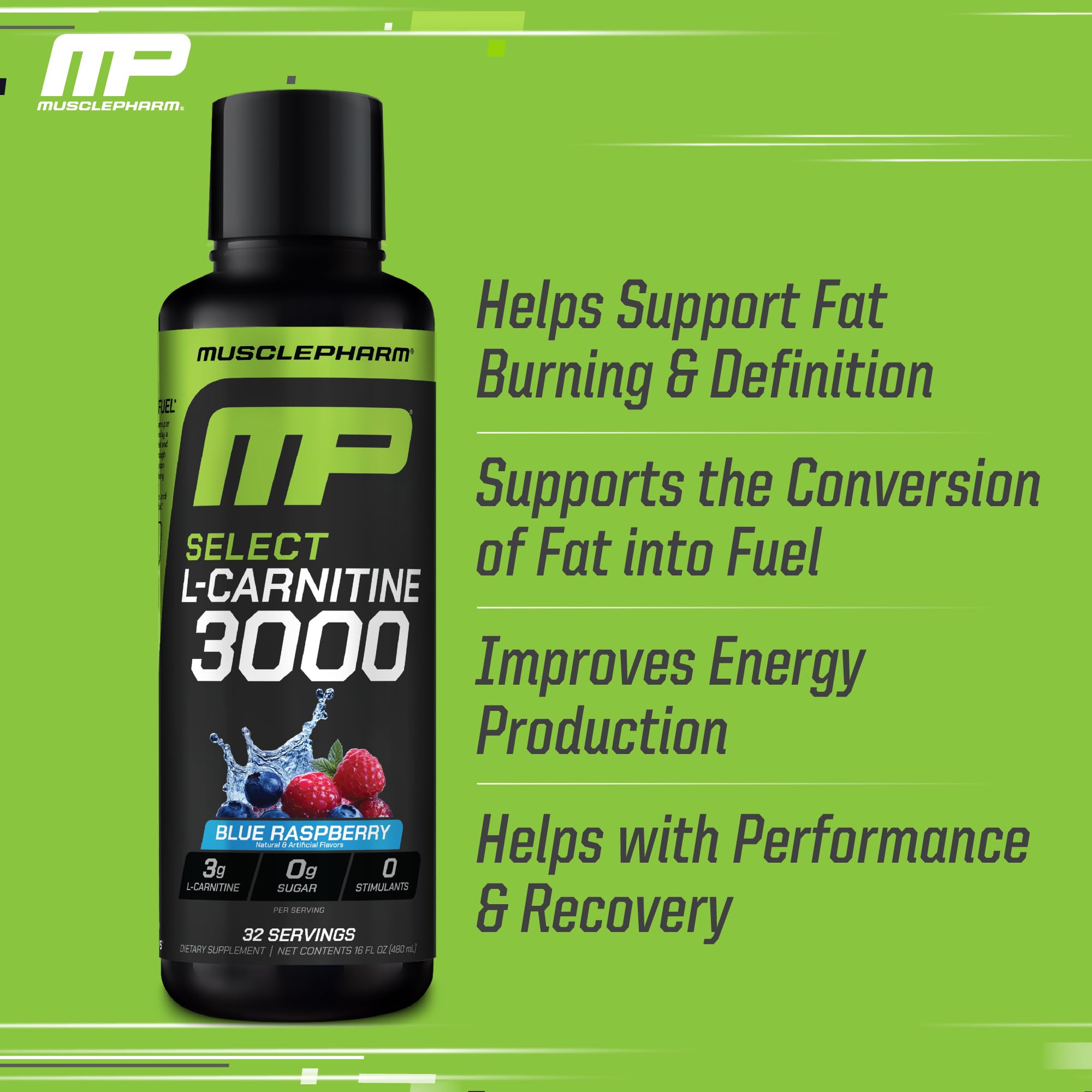MusclePharm L-Carnitine 3000 measuring spoon with precise serving