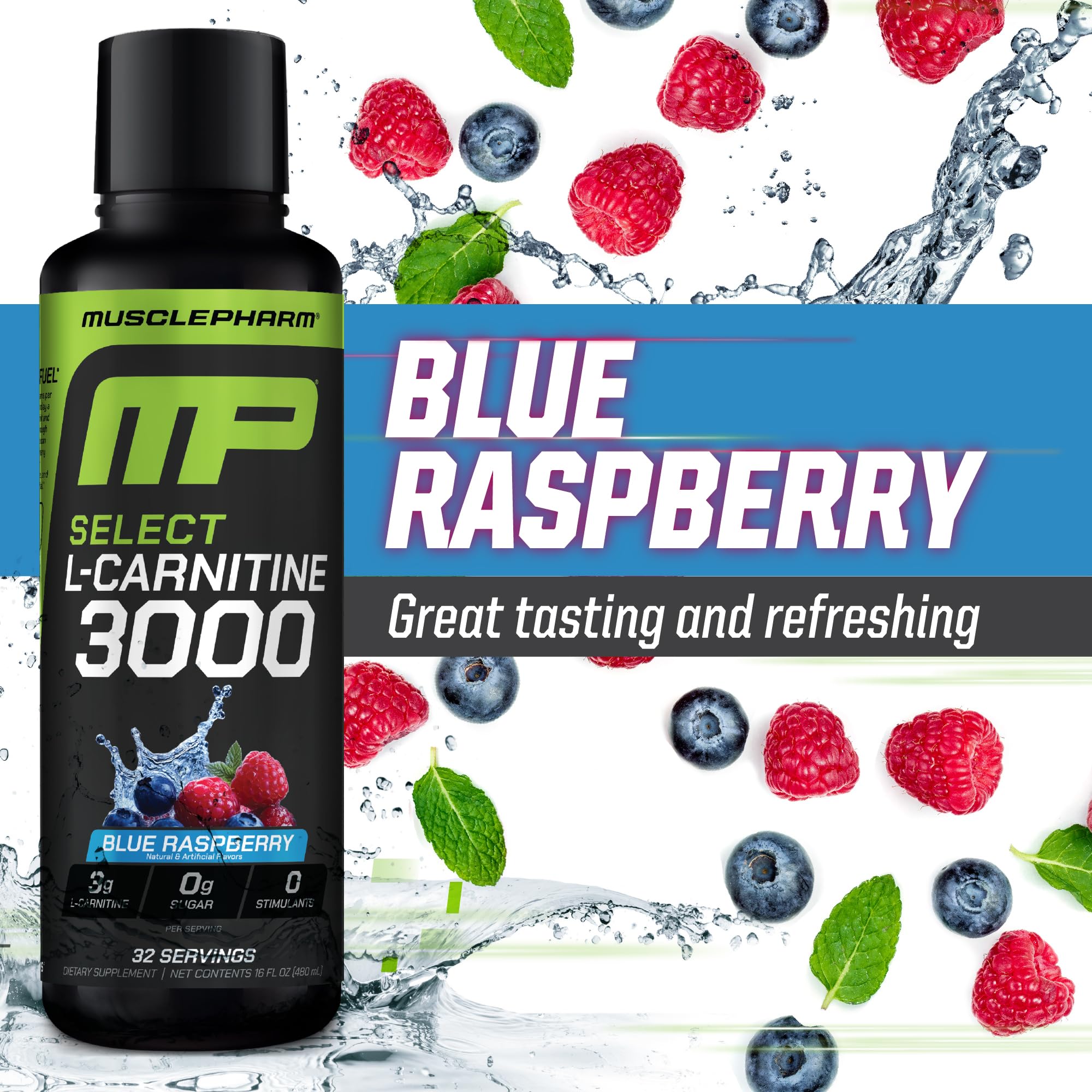MusclePharm L-Carnitine 3000 nutrition facts panel for ingredient comparison